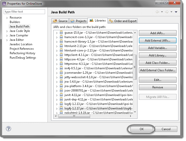 how to add log4j to classpath in intellij